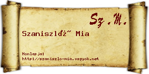 Szaniszló Mia névjegykártya